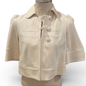 French Connection vintage Cream Jacket size 4 Cropped Retro Mod Style